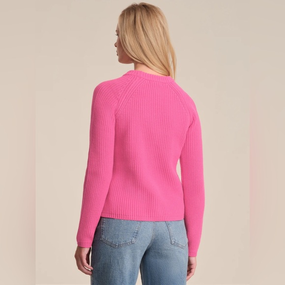 525 America 🇺🇸 JANE: CREWNECK SHAKER STITCH COTTON SWEATER - Picture 3 of 3